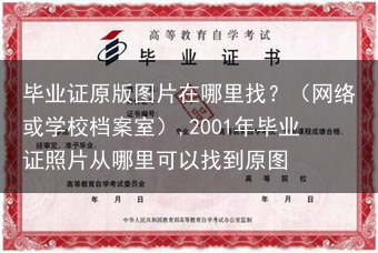 毕业证原版图片在哪里找？（网络或学校档案室）,2001年毕业证照片从哪里可以找到原图